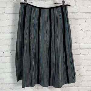 Beautiful Talbots striped skirt w velour ribbons
